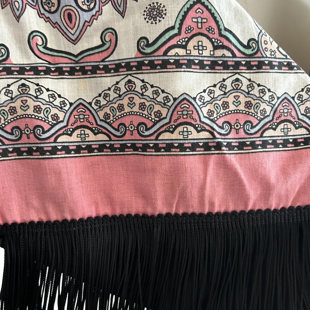 *Rare Vintage* Hazelwood Southwest Fashion Vintage Fringe Shirt (Medium) - Picture 4 of 6